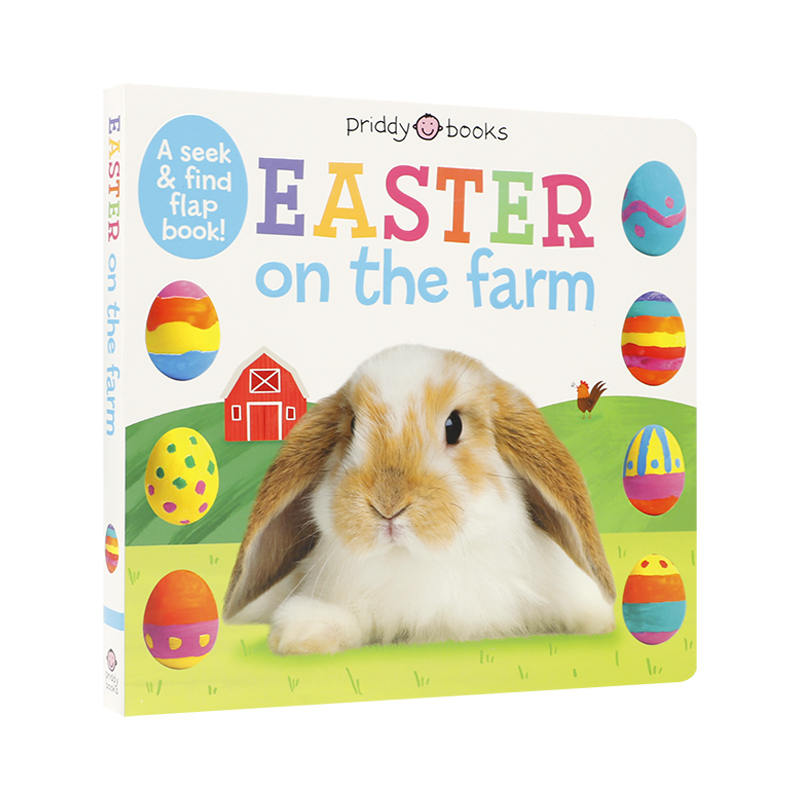 英文原版 Easter on the Farm: A Seek & Find Flap Book 复活节 农场上的复活节:一本寻宝书 2-6岁儿童宝宝启蒙益智纸板书 - 图3