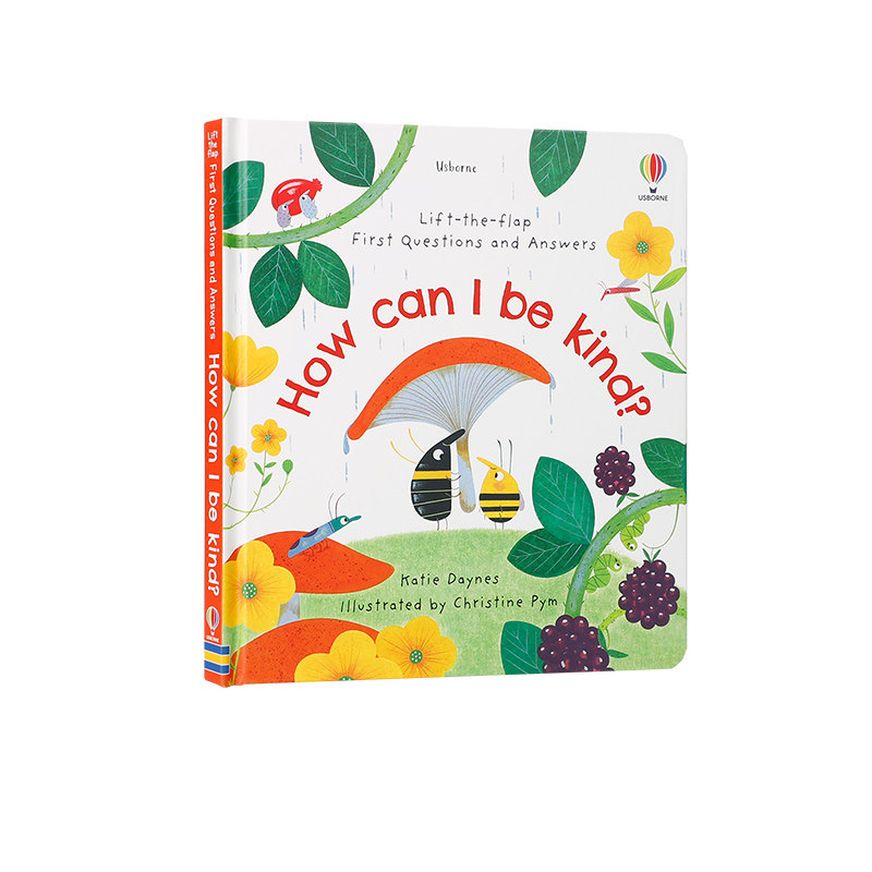 Usborne英文原版How Can I Be Kind?我怎样才能变得善良? 3-5岁低幼儿童英语启蒙认知绘本亲子互动共读早教书 宝宝纸板翻翻书