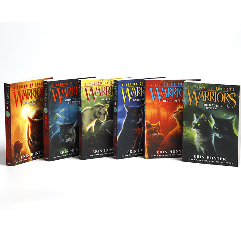 送音频英文原版猫武士第六部曲暗影幻象Warriors A Vision of Shadows1-6册儿童文字章节桥梁书冒险奇幻小说学生课外阅读物,淘宝优惠券,粉丝福利购,淘宝优惠卷