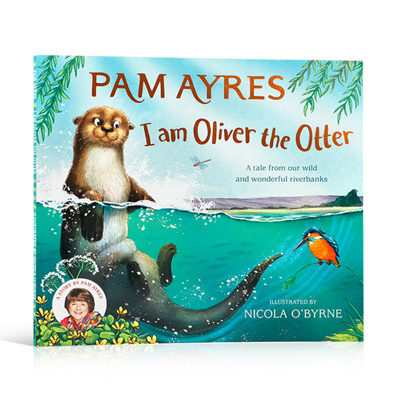 英文原版I'm Oliver the Otter 我是水獭奥利弗 儿童英语艺术插画绘本 平装保护环境精美插图 保护动物2-6岁