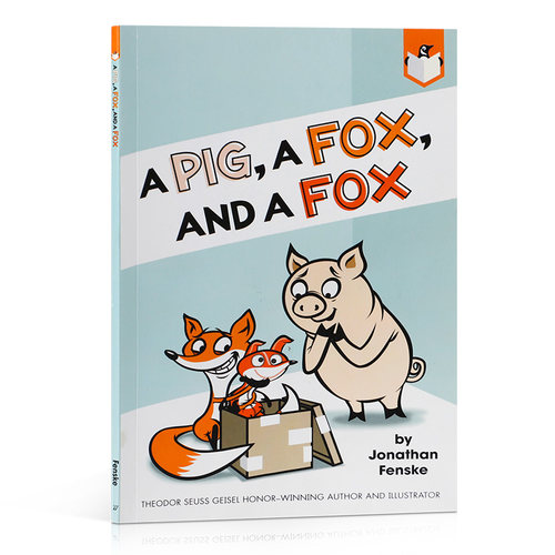 英文原版A Pig, a Fox,and a Fox一只猪，一只狐狸和一只狐狸儿童英语趣味阅读滑稽搞笑故事全彩漫画章节桥梁书Penguin出版 - 图3