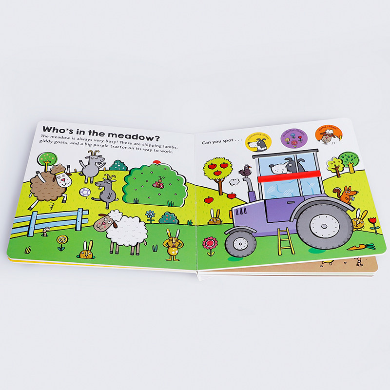 英文原版进口What's on My Farm?我的农场里有什么?3-5岁低幼儿童启蒙认知农场动物英语绘本亲子互动共读早教书翻翻书撕不烂