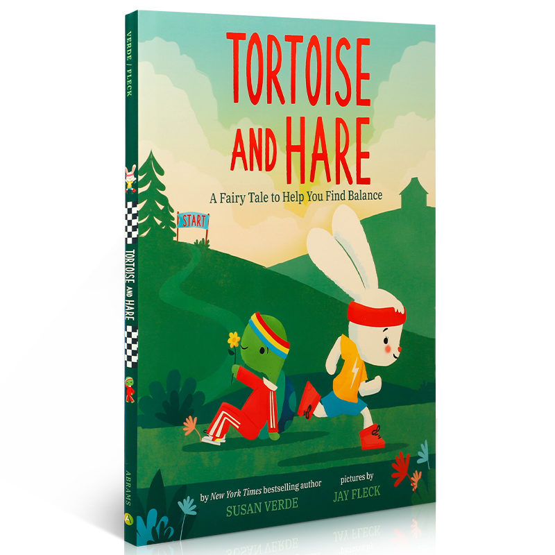 英文原版 Tortoise and Hare: A Fairy Tale to Help You Find Balance   4-8岁儿童宝宝启蒙益智童话寓言精装绘本进口正版 - 图3