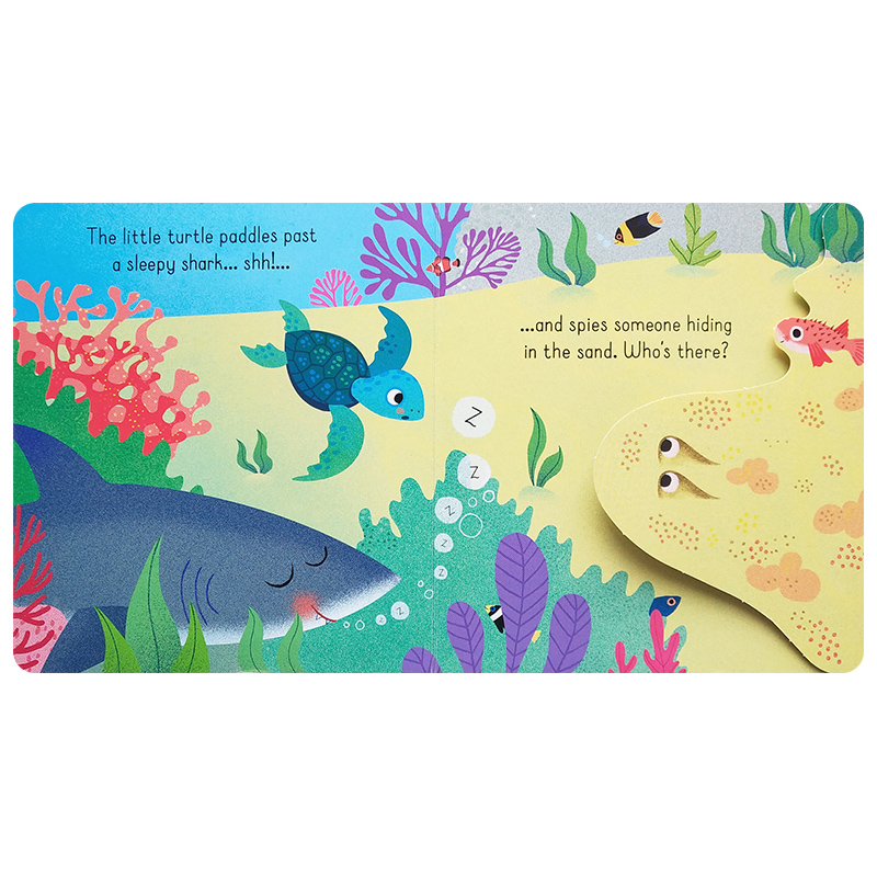 海底世界 Little Lift and Look Under The Sea 英文原版绘本纸板翻翻书 Usborne出品海洋动物认知启蒙 儿童英语启蒙图画书 - 图0