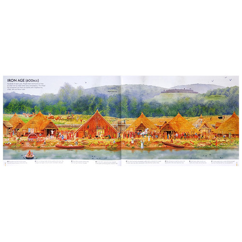 精装dk百科全书a Street Through Time穿越时空的街道a 12 000 Year Journey Along The Same Street儿童绘本英文原版大运河同系列