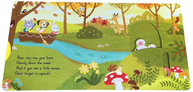 新版英文版sing along with me欢唱童谣Row/Five Little Ducks/Happy Birthday推拉书 ...