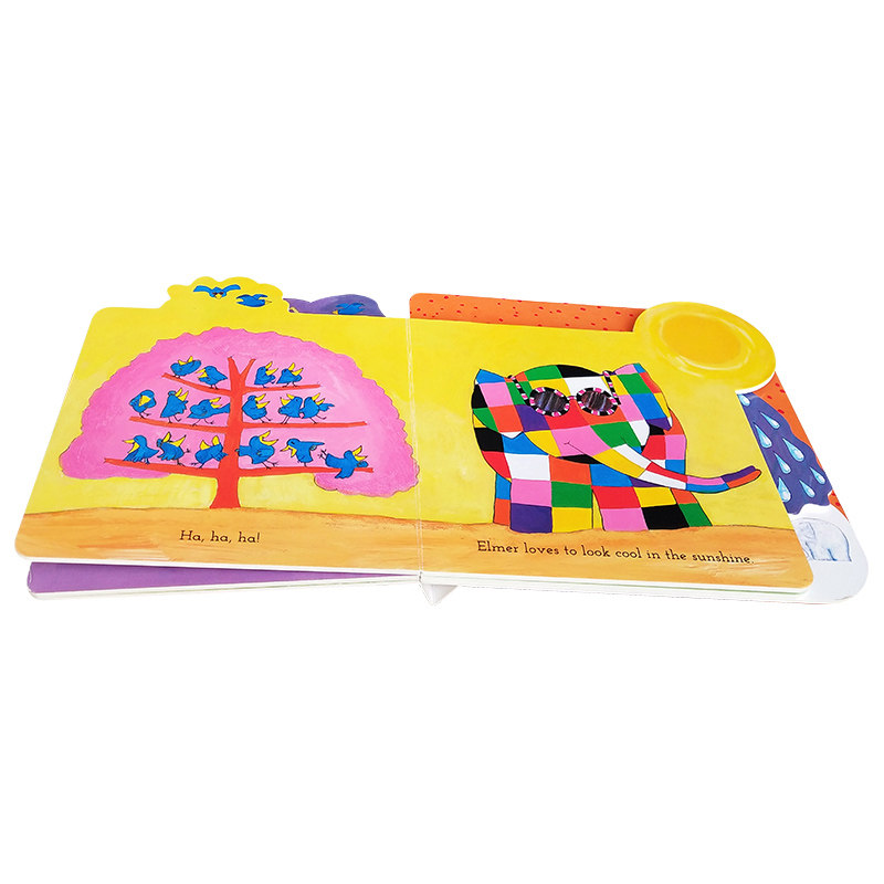 Elmer's Weather埃尔默的天气进口英文原版绘本天气认知启蒙纸板书自然天气天文气象小百科36岁低幼儿童科普英语读物课外阅读正版_虎窝淘