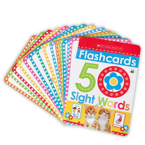 学乐小小读者系列盒装Flashcards 50 Sight Words 26张字卡英文原版50个高频词Scholastic Early Learners幼儿启蒙早教认知 - 图1