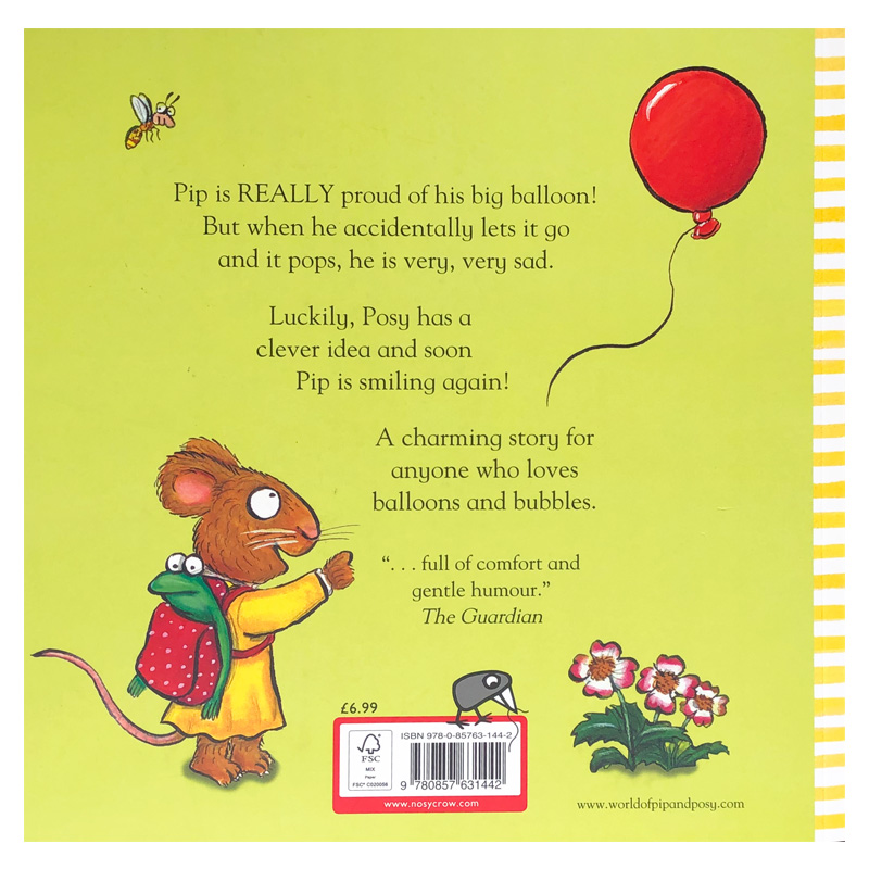 【送音频】英文原版绘本Pip and Posy the big balloon 波西和皮普:大气球 大开 名家 Axel Scheffler 儿童启蒙图画故事书 3-6岁 - 图0