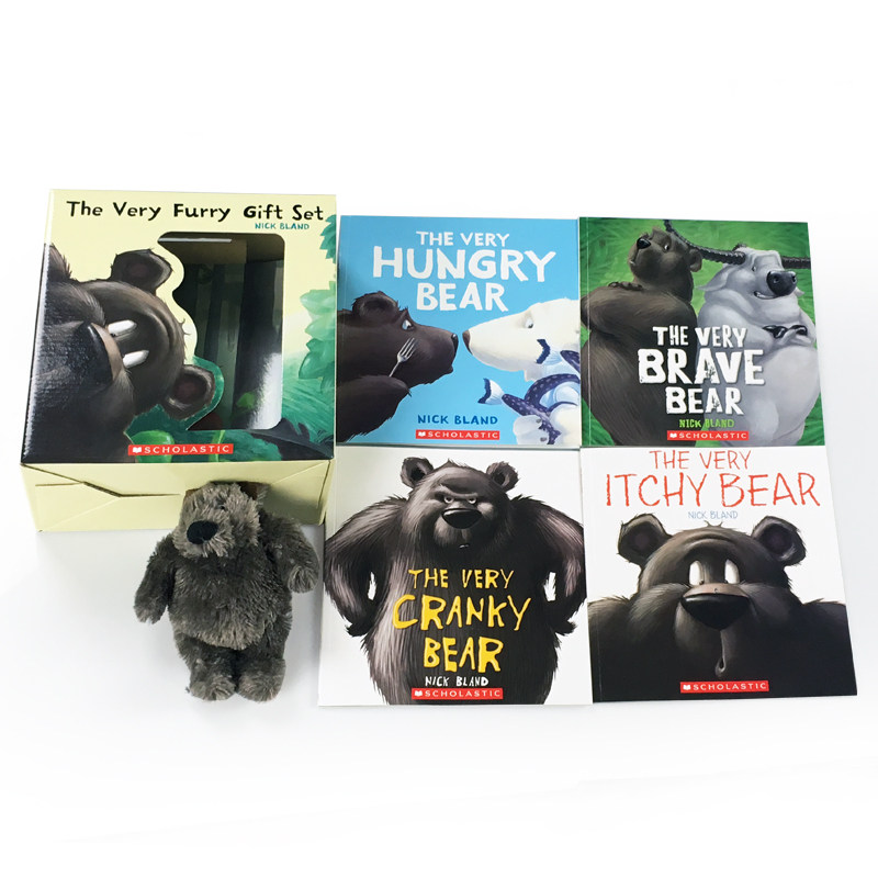 张湘君推荐 The Very hungry cranky brave itchy bear Furry Gift Set 4册+玩偶儿童启蒙 ...