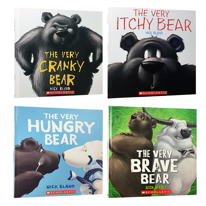 张湘君推荐 The Very hungry cranky brave itchy bear Furry Gift Set 4册+玩偶儿童启蒙 ...