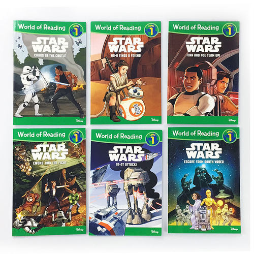 英文原版绘本Star Wars World of Reading Level 1 星球大战6册盒装Disney 迪士尼儿童故事绘本图画书 分级阅读读本 - 图0
