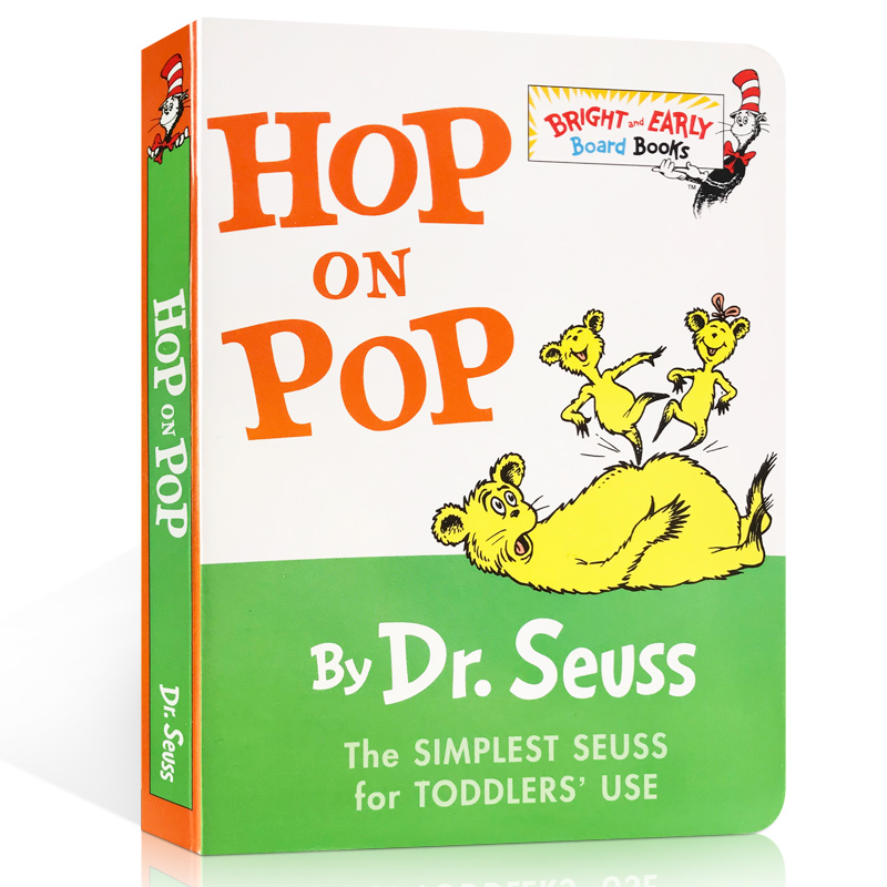 送音频低幼适龄版Hop on Pop Dr. Seuss英文原版绘本纸板书蹦来跳去廖彩杏书单苏斯博士系列图书学前启蒙阅读英语启蒙故事书 - 图3