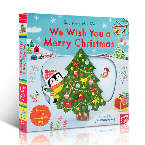 英文原版绘本sing along with me We Wish You a Merry Christmas欧美经典童谣纸板书0-5岁撕不烂的书圣诞节快乐 - 图3