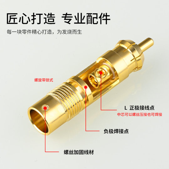Xangsanepr-109 gold-plated RCA lotus plug