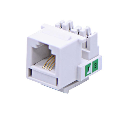 RJ11电话模块语音接线4芯2芯RJ11信号数据配线架信息面板插座模块 - 图2