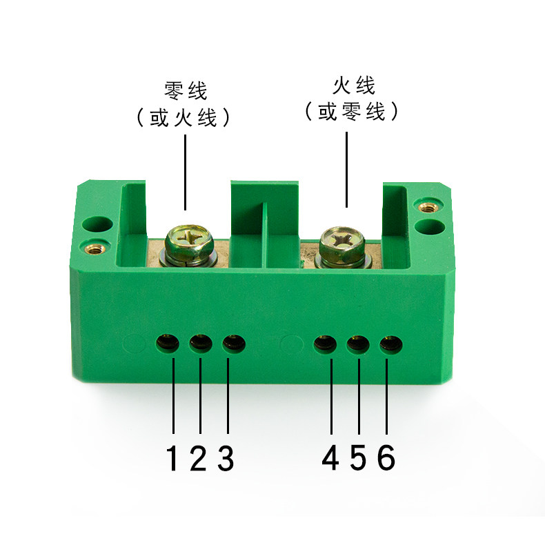 二进六出接线盒家用电线分线盒 电表箱 计量箱 FJ6单相接线端子排
