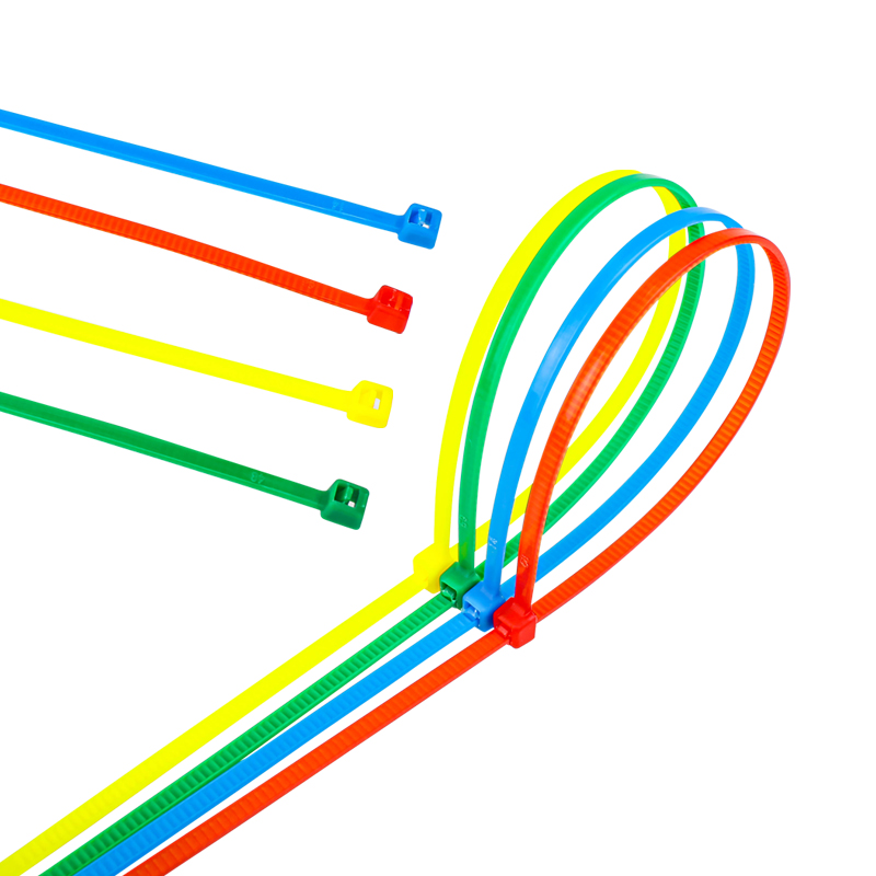 彩色尼龙塑料锁扣扎带自锁式卡强拉力固定绑带束线带红蓝绿黄白黑 - 图1