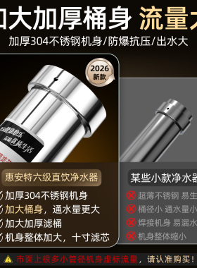 惠安特六级不锈钢磁化直饮净水器