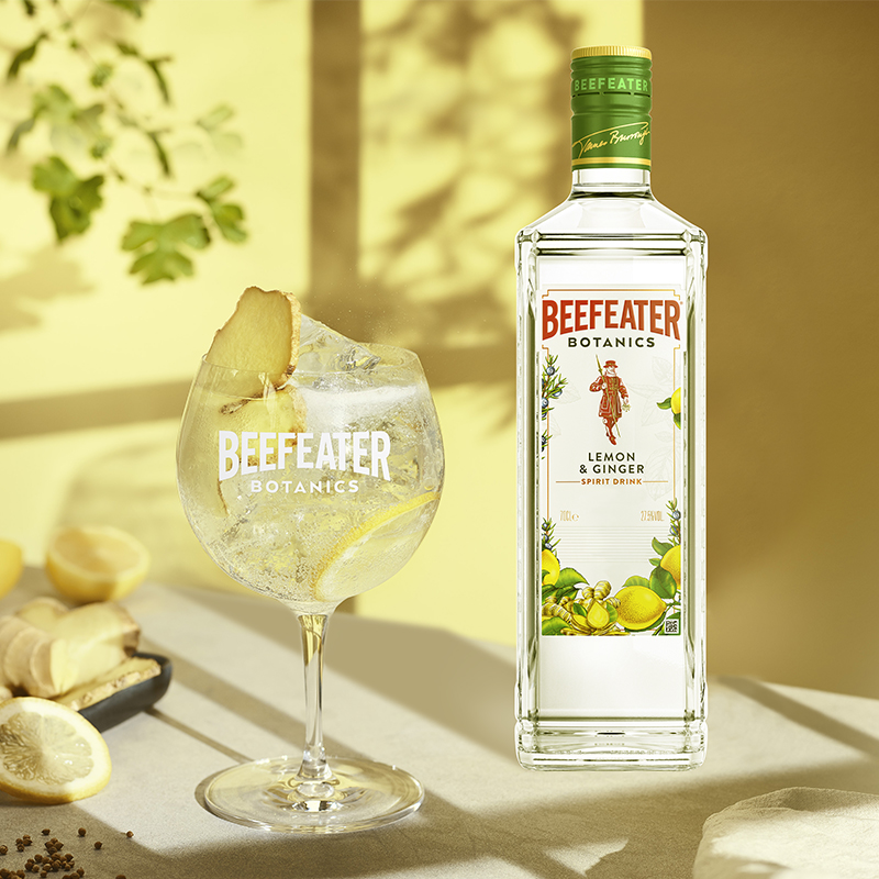 Beefeater必富达柠檬生姜金酒700ml配制酒英国蒸馏杜松子基酒调酒-图1