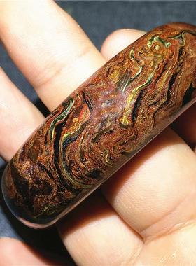 彼得石蓝黄交织火彩手镯