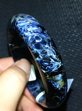 Pietersite彼得石手镯蓝色猫眼62毫米贵妃镯子天然纳米比亚828