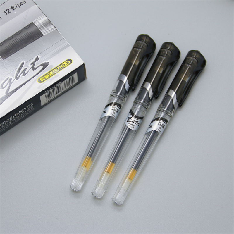 晨光中性笔火箭系列0.5mm黑色水性笔芯商务办公签字笔粗杆GP1112 - 图1