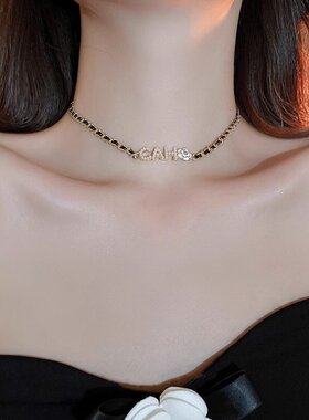 法国【设计师】Glam Dani 山茶花项链女款毛衣链项圈颈链配饰