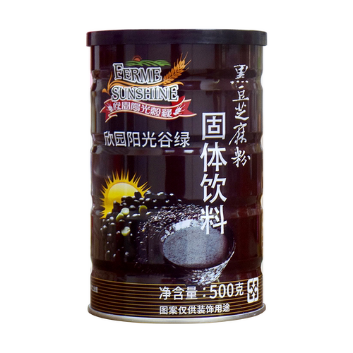 欣园台湾进口纯黑豆黑芝麻粉黑豆粉备孕妇即食现磨五谷杂粮代餐粉 - 图0