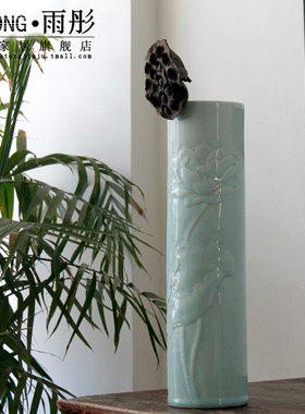 景德镇陶瓷器雨彤家居影青荷花