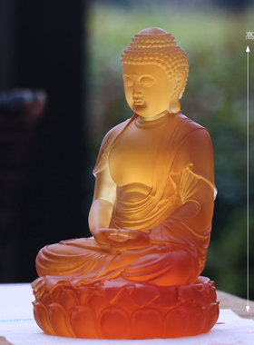 阿弥陀佛释迦牟尼琉璃三宝佛佛像佛具摆件客厅佛堂寺庙供奉药师佛