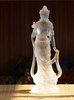 古法琉璃日月光菩萨药师二弟子