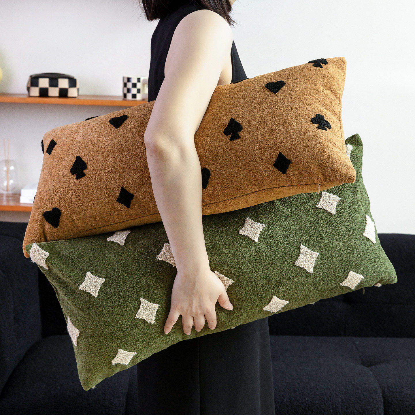 中古风「三色刺绣抱枕」客厅沙发靠垫办公室腰枕套床头卧室靠枕,淘宝优惠券,粉丝福利购,淘宝优惠卷