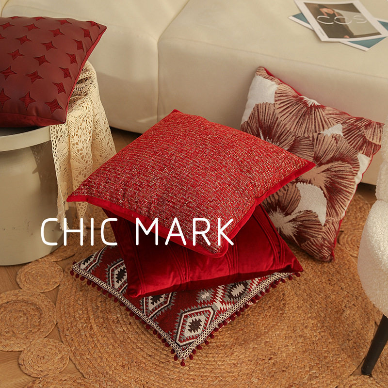 ins风抱枕家用简约沙发节日喜庆结婚酒店靠垫高级感客厅飘窗,淘宝优惠券,粉丝福利购,淘宝优惠卷