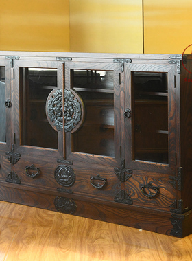 日本家具岩谷天然收纳低柜茶棚