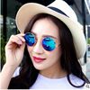Round retro trendy personality round frame driving sunglasses