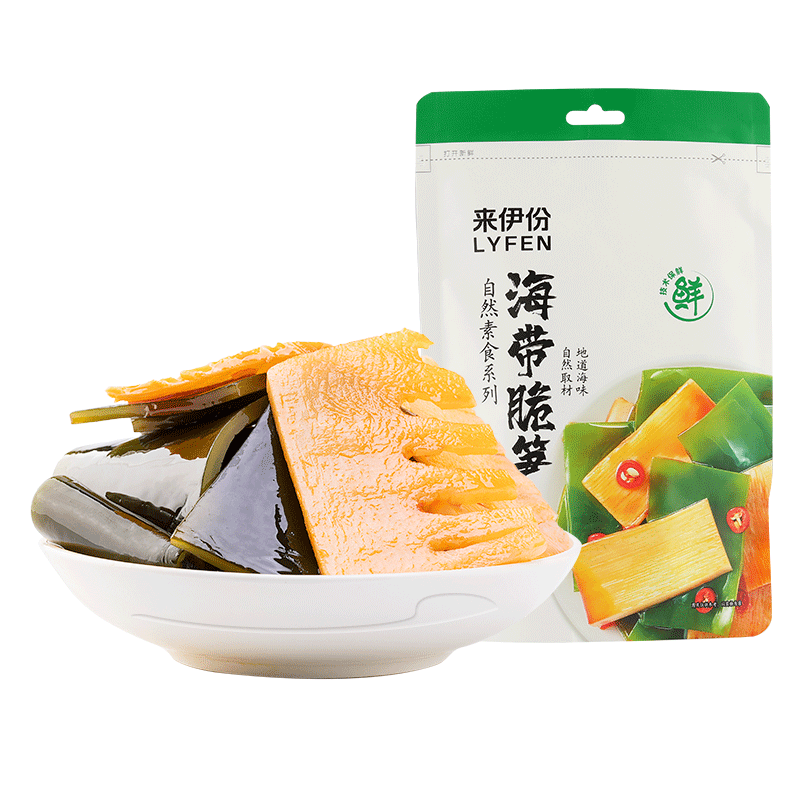 【149元任选17件】来伊份海带脆笋160g香辣竹笋下饭菜休闲零食 - 图2