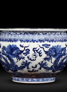 景德镇双龙戏珠中式风客厅桌面