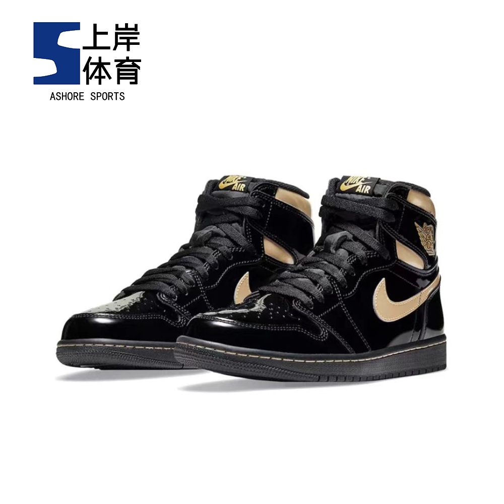 Air Jordan 1 AJ1扎染极光黑蓝白黄时尚休闲男女篮球鞋CD0461-100-图2