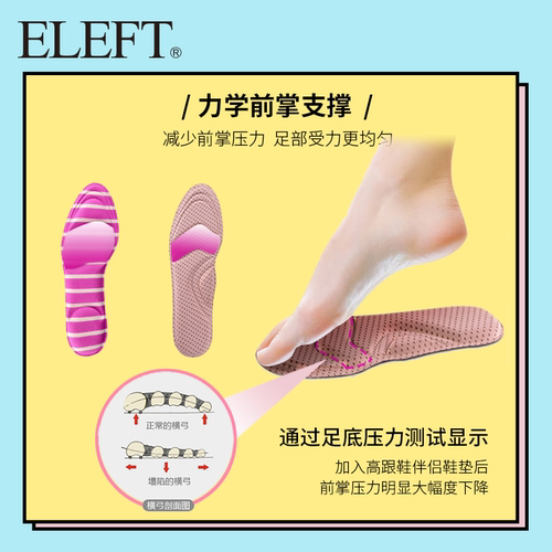 eleft高跟鞋薄鞋垫透气吸汗鞋垫薄款轻薄透气舒适防掉跟运动ins - 图1