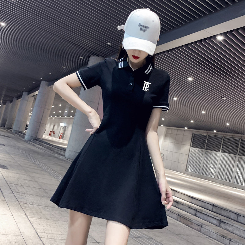 黑色休闲polo 2022新款夏季连衣裙 nurtureone妮茨维旗舰连衣裙