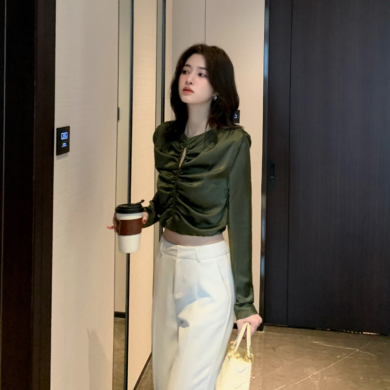 法式春装2022年新款女设计感衬衫 nurtureone妮茨维旗舰蕾丝衫/雪纺衫