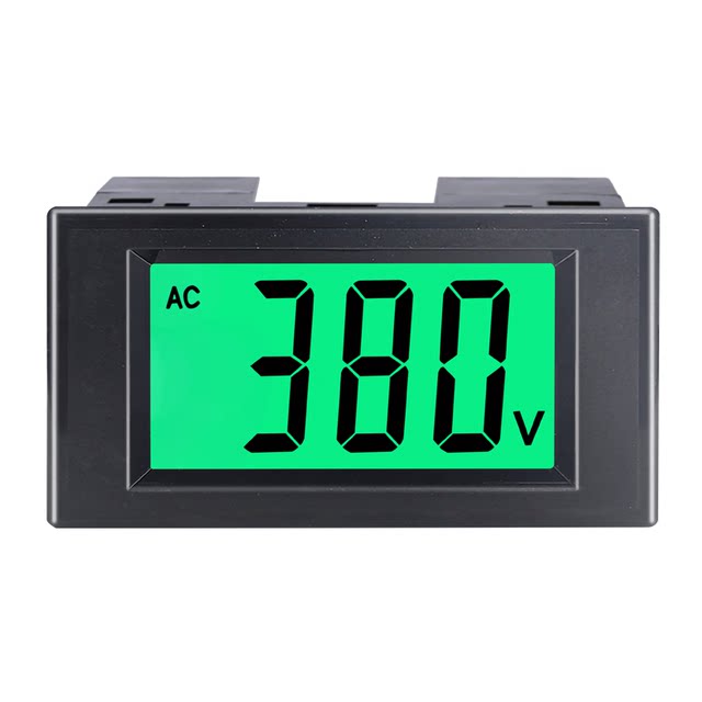 交流数显电压表单相220v110v三相380v检测测试仪液晶显示数字表头