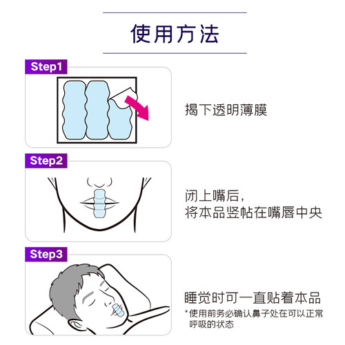 【小林制药】安睡鼻呼吸贴2盒改善口呼吸贴睡觉闭嘴鼻呼吸进口 - 图2
