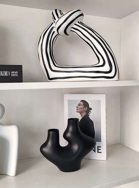 浴舍 现代简约风陶瓷异形装饰品摆件客厅书柜酒柜抽象创意小摆设
