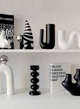 浴舍 诧寂风陶瓷异形装饰品摆件现代客厅书柜酒柜抽象创意小摆设