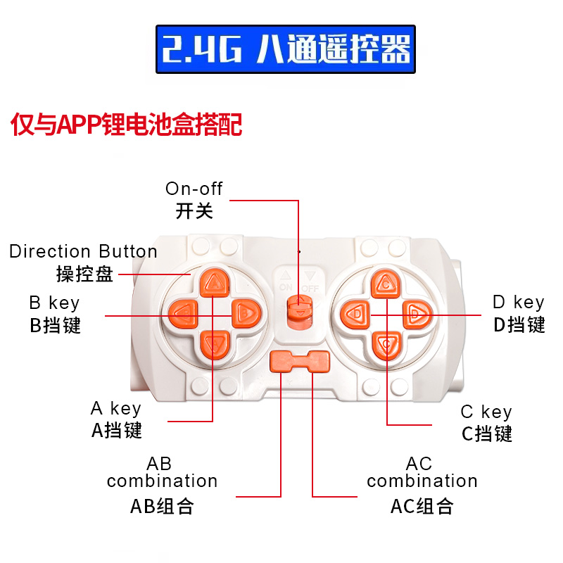 适用乐高8883马达 EV3积木电机9686电池盒8881国产APP遥控接收器 - 图1