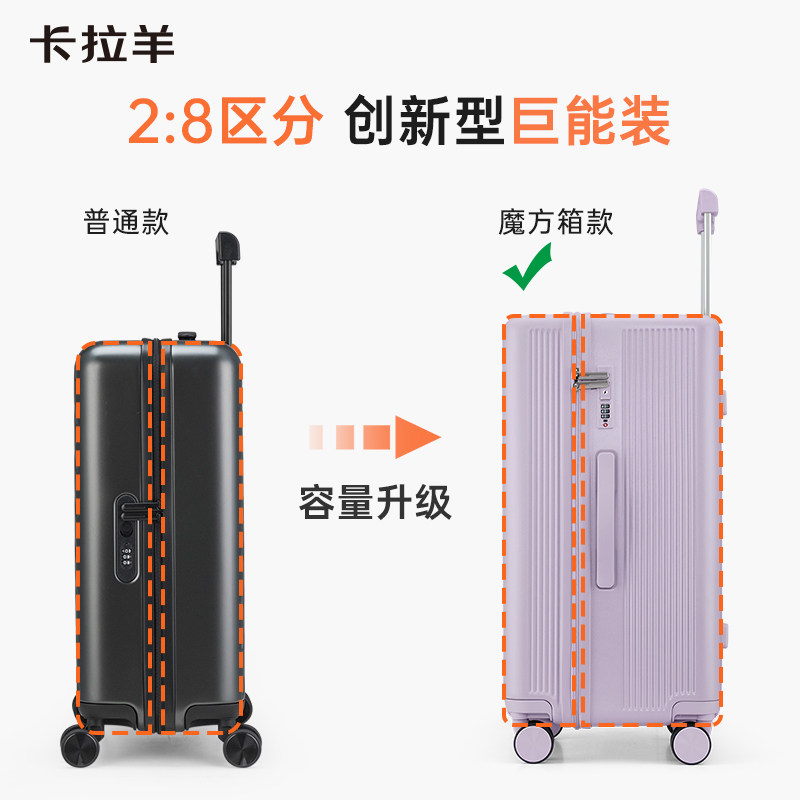 卡拉羊留学女男密码箱巨能装魔方 卡拉羊旅行箱
