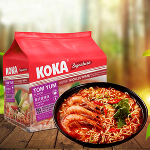 可口方便面koka泰式酸辣味快熟面 新加坡进口清真食品泡面425袋装