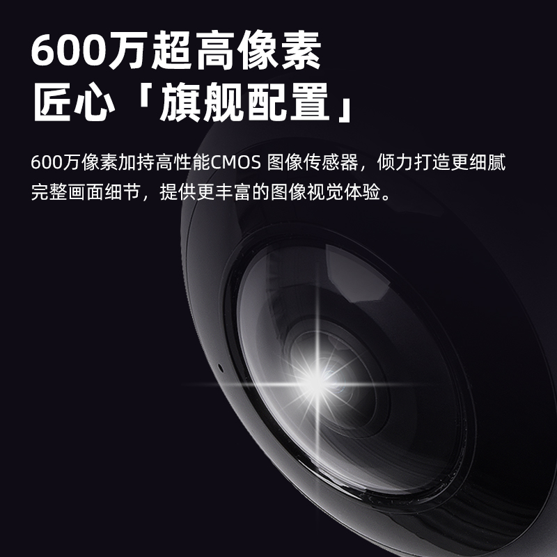 萤石E4P 360度无线全景鱼眼600万网络监控摄像机双向语音对讲室内 - 图0